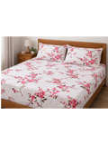 Premium 100% Cotton Single Bedsheet Set (Fast Colors, 2 Pillow Covers)