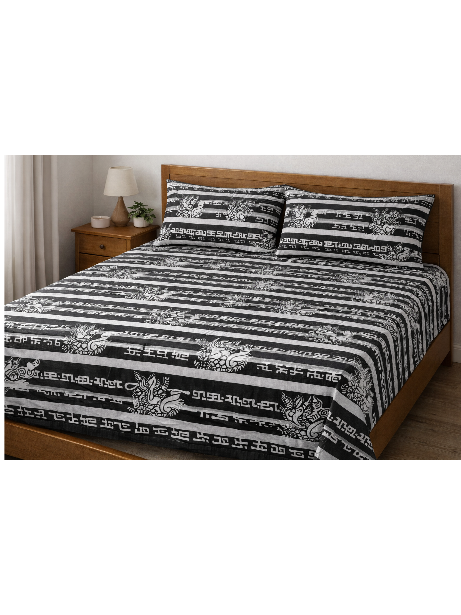 Premium 100% Cotton Single Bedsheet Set (Fast Colors, 2 Pillow Covers)